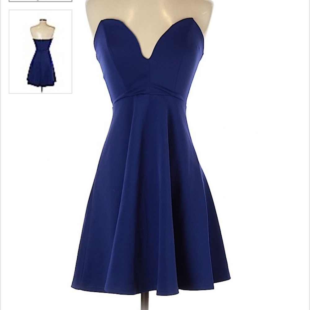 Deep V-neck cocktail dress